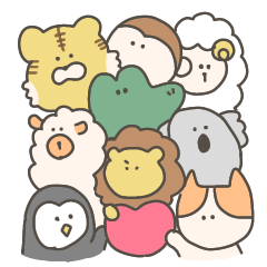 [LINEスタンプ] 一年中使える動物たち