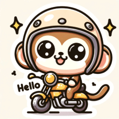 [LINEスタンプ] バイクモンキー！猿のワイルドライド