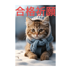 [LINEスタンプ] Baby animal winter【挨拶＆応援】