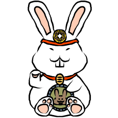 [LINEスタンプ] 兎霊幽兎(うさぎれいゆうと)—ナンバー3