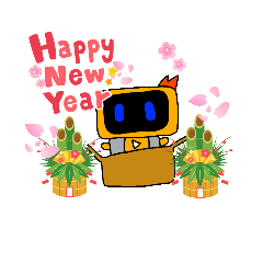 [LINEスタンプ] 段ボールロボットスタンプ