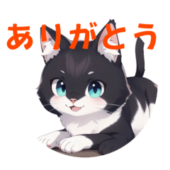 [LINEスタンプ] 白黒ネコの気持ち