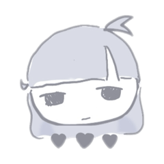 [LINEスタンプ] すこし悲しい女の子のスタンプ