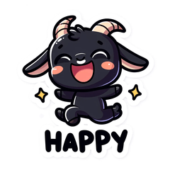 [LINEスタンプ] かわいい黒ヤギの日常