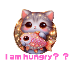 [LINEスタンプ] A sparkling cat's daily life   English