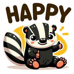 [LINEスタンプ] ラーテルの感情日記