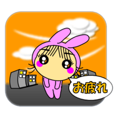 [LINEスタンプ] うさ丸ぴろ太(背景有)