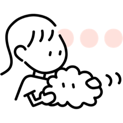 [LINEスタンプ] ふわふわのホコリになりたい女の子