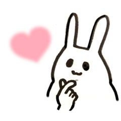 [LINEスタンプ] 二重顎うさぎ(キュン)