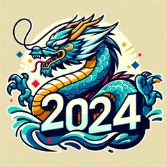 [LINEスタンプ] 龍の新年2024