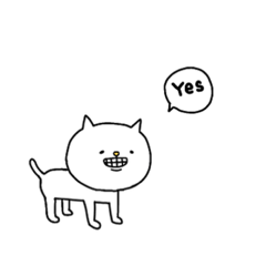 [LINEスタンプ] 白いねこさん。