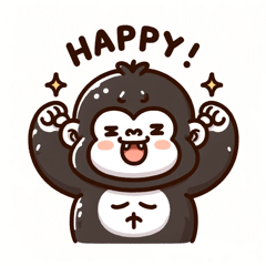 [LINEスタンプ] ゴリラの感情パレード