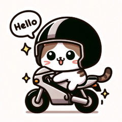 [LINEスタンプ] キャットライダー！猫のバイクツアー2