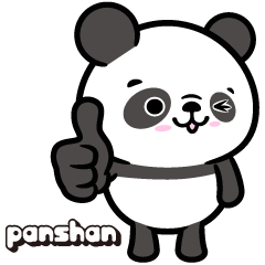 [LINEスタンプ] シンプル！パンダのPanshan（パンシャン）