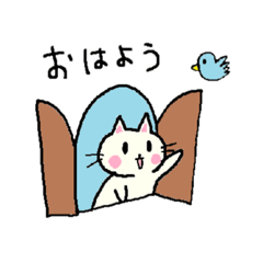 [LINEスタンプ] 白猫にゃんびー