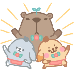 [LINEスタンプ] ユミミと小動物友達-いちごのハッピランド