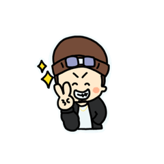 [LINEスタンプ] ニット帽もじゃさん