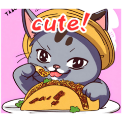 [LINEスタンプ] タコライス【動物達の食事】