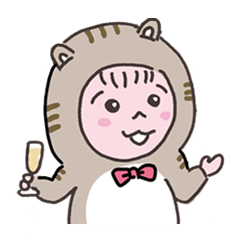 [LINEスタンプ] お酒大好きネコちゃん