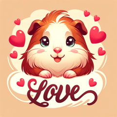 [LINEスタンプ] かわいいモルモット表情