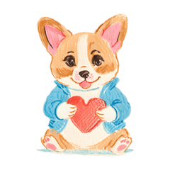 [LINEスタンプ] 可愛い子犬！仲良し！