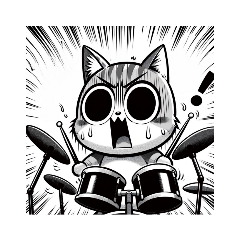 [LINEスタンプ] ドラムネコ Drum Cat [Revised edition]