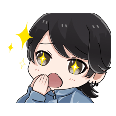 [LINEスタンプ] かわいいウルフ系男子