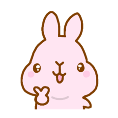 [LINEスタンプ] ピンクのうさぎ(ひとみちゃん)会話スタンプ