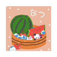 [LINEスタンプ] ぱんだぽむ☆夏