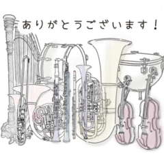 [LINEスタンプ] 音楽のある暮らし／くすみカラー