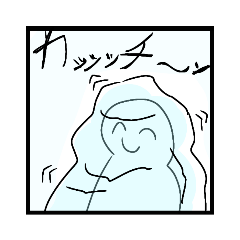 [LINEスタンプ] ニコニコしてる白い人第3【冬編】