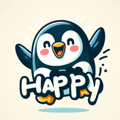 [LINEスタンプ] 「ペンギンの感情」