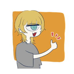 [LINEスタンプ] 猫顔単眼スタンプ