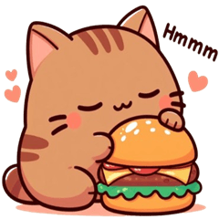 [LINEスタンプ] ハンバーガーネコちゃんず