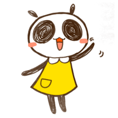 [LINEスタンプ] しらたまご。のパンダ