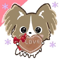 [LINEスタンプ] 愛犬ワンコde一年中使える♡パピヨンの画像（メイン）
