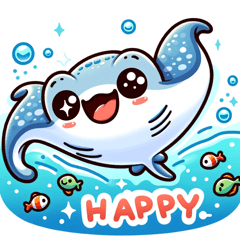 [LINEスタンプ] マンタの感情: 海の表情
