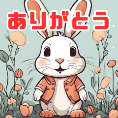 [LINEスタンプ] ふわふわウサギの日常 2