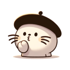 [LINEスタンプ] 猫のベレー帽 3