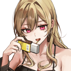 [LINEスタンプ] マッチ食ってるの画像（メイン）