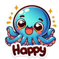 [LINEスタンプ] タコの感情: 喜怒哀楽