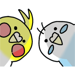 [LINEスタンプ] インコと猫たち