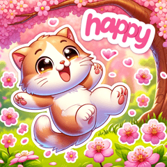 [LINEスタンプ] 猫と桜！