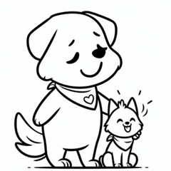 [LINEスタンプ] かわいい犬のキャラクターのスタンプ