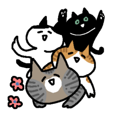 [LINEスタンプ] だるゆるねこファミリー