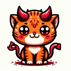 [LINEスタンプ] 悪魔の猫に呪われてください 3