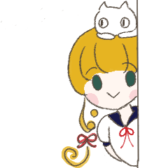 [LINEスタンプ] ねこと女の子の日常スタンプ(修正版)