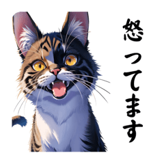 [LINEスタンプ] リアルな猫さん【不機嫌編】