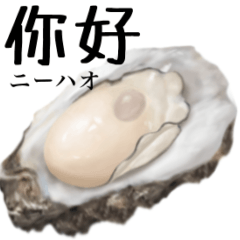[LINEスタンプ] 牡蠣です 中国語の画像（メイン）