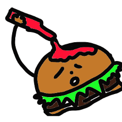 [LINEスタンプ] ケチャップバーガーくん